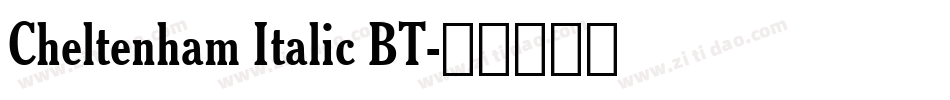 Cheltenham Italic BT字体转换